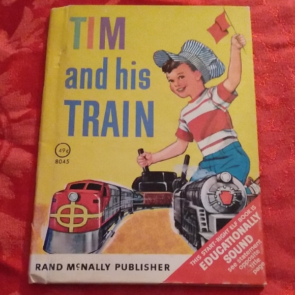 Rare Vintage 1949 Tim And His Train 8045  Rand Mcnally Elf Books Series - Picture 1 of 5